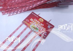 Hanger quảng cáo treo sản phẩm cháo sen Bát Bảo