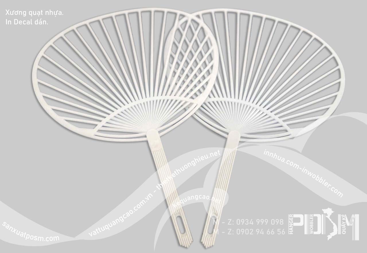 Xương quạt nhựa quảng cáo, cán quạt nhựa cầm tay