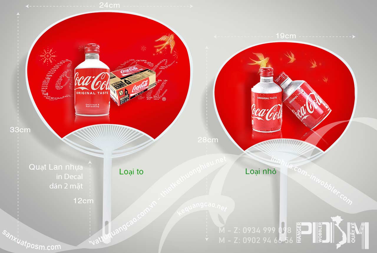 In quạt nhựa quảng cáo lan hoa giá rẻ